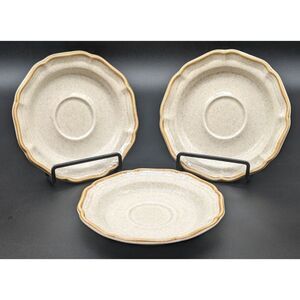 Mikasa Garden Club Fresh Floral Saucer Cup Plate Set Of 3 EUC